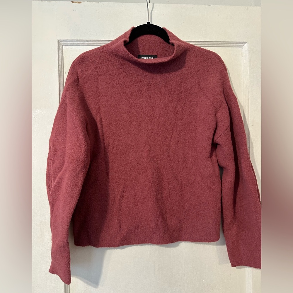 Express Plush Mock Neck Cozy Sweater S